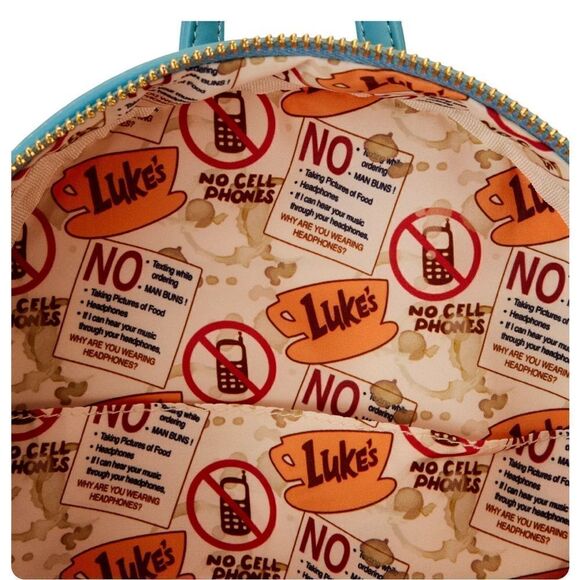 ☕️☕️Loungefly Gilmore Girls Lukes Diner Domed Coffee Cup Mini Backpack - Picture 7 of 7